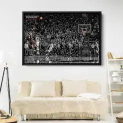 Lebron James Last Shot Canvas Wall Art Lebron Motivation Canvas | Basketball Canvas Wall Art Lebron Canvas Wall Art