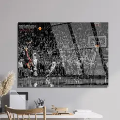 Lebron James Tempered Glass Wall Art | Lebron James Glass Wall Player Glass Wall Decor Housewarming For Gift Thanksgiving