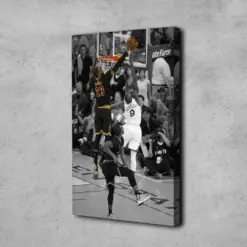 Lebron James Wall Art Basketball Player Poster Lebron James Canvas Los Angeles Lakers Nba Fan Gift Sports Room Decor Dunk Poster Print