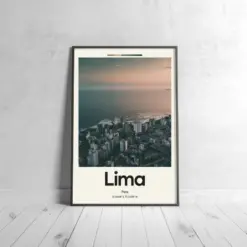 Lima Poster - Oil Painting Technique | South American Wall Art | & Printed Travel Prints | Animalistic Home Decor