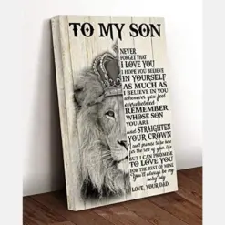 Lion To My Son Never Forget That I Love You Love Dad