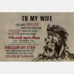 Lion To Wife You Are Braver Holidays Wife To My Wife