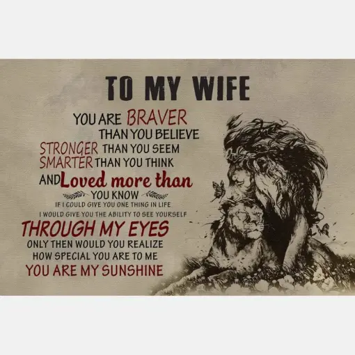 Lion To Wife You Are Braver Holidays Wife To My Wife
