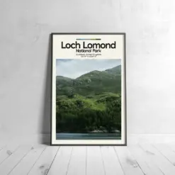 Loch Lemond Poster - Oil Painting Technique | Uk National Park Wall Art | & Printed Travel Prints | Animalistic Home Decor