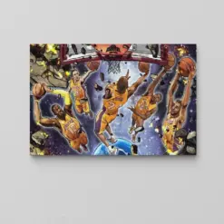 Los Angeles Lakers Canvas / Nba Wall Art / Michael Jordan / Lebron James / Basketball Poster / Kobe Bryant / Popular Art Decor / Avec