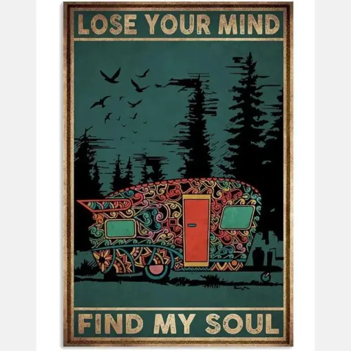 Lose Your Mind Find My Soul Hippie Car Poster, Canvas