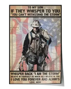 Lineman To My Son If They Whisper To You I Love You Forever And Always Poster - Satin Portrait Poster