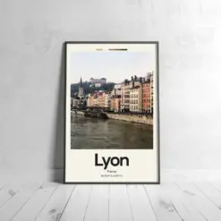 Lyon Poster - Oil Painting Technique | European Wall Art | & Printed Travel Prints | Animalistic Home Decor