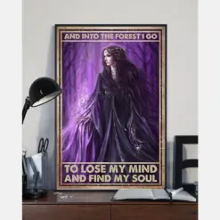 Magic Girl Poster Into The Forest I Go Lose My Mind And Find My Soul Vintage Room Home Decor Wall Art Gifts Idea