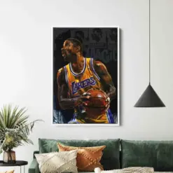 Magic Johnson Magic Johnson Poster Magic Johnson Wall Art Magic Johnson Canvas Basketball Wall Art Basketball Canvas Sports Wall Art