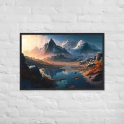 Majestic Landscape Painting Framed Print Poster Wall Art