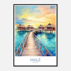 Maldives Paradise Wall Art Capturing Male's Essence Perfect Home Decor Ideal Gift For Travel Lovers