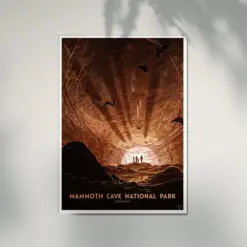 Mammoth Cave National Park Poster Retro Vintage Style Canvas Picture Gifts For Couples Home Wall Decor Not Frame