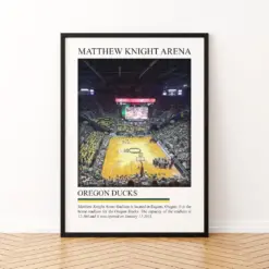 Matthew Knight Canvas Print | Stadium Poster | Stadium Wall Art | Black White Stadium | Caa Lovers Sport Gift | Basketball Canvas Art