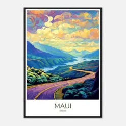 Maui Hawaii Wall Art Vibrant Tropical Landscape Print Perfect Home Decor Piece Ideal Housewarming Gifts