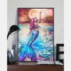 Mermaid Painting Canvas Prints Vintage Wall Art Gifts Vintage Home Wall Decor Canvas