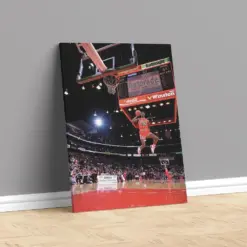 Michael Jordan And Slam Dunk Nba Stars Art Canvas Basketball Poster Man Cave Art Basketball Players Canvas Art Sport Canvas Art Canvas