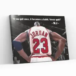 Michael Jordan Basketball Player Nba Legend Manage Home Decor Fan Gift Ready Wall Hanging Canvas Wall Art Painting Print Panel