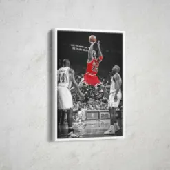 Michael Jordan Canvas Jordan Shoot Canvas Art | Sport Canvas Wall Art Gift For Him | Air Jordan Canvas Wall Art Basketball Star Jordan