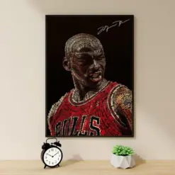 Michael Jordan Canvas Sneakers Canvas Nba Wall Art Basketball Wall Decor Office Decor Room Decor Home Decoration Framed Canvas Gift