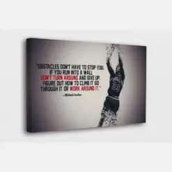 Michael Jordan Canvas Wall Art Michael Jordan Quote Poster Game Room Canvas Gift To Basketball Lover Basketball Canvas Ready To Hang