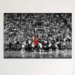 Michael Jordan Final Canvas Wall Atthe Last Shot Jordan Wall Art