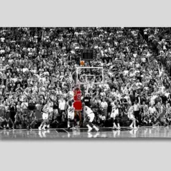 Michael Jordan Last Shot Canvas Art Jordan Last Shot Poster Gift For Basketball Lover Ready To Hang Canvas Chicago Bulls Fan Gift