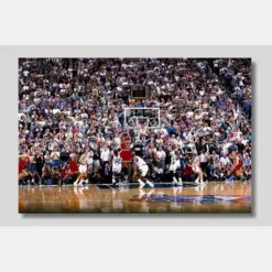 Michael Jordan Last Shot Canvas Jordan Last Shot Wallpaper Gift For Basketball Lover Ready To Hang Canvas Motivational Hype Christmas Gift