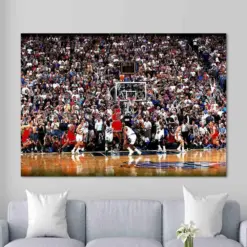 Michael Jordan Last Shot Canvas , Michael Jordan Signature Canvas Art Ready To Hang Canvas , Best Basketball Player Art , Father's Day Gift