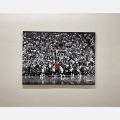 Michael Jordan Last Shot Wall Art Canvas Basketball Canvas Decor Tempered Glass Art Basketball Players Poster Canvas Gift Sport Poster