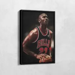 Michael Jordan Poster Basketball Canvas Michael Jordan Print Chicago Bulls Gifts Nba Art Basketball Poster Sports Wall Art Gym Decor