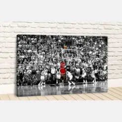 Michael Jordan Print Canvas Ready To Hang Living Room Canvas Game Room Canvas Basketball Canvas Basketball Legend Canvas