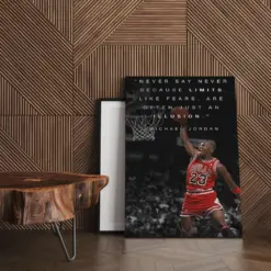 Michael Jordan Quotes Canvas Wall Art , Jordan Motivational Poster Art , Basketball Canvas Art , Christmas Gift Idea , Black Friday Sale