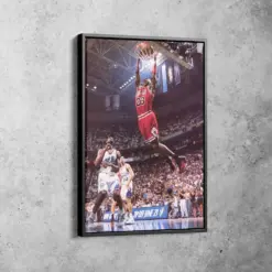 Michael Jordan Signature Dunk Moves Jordan Poster Drinkable Poster Slam Dunk Basketball Canvas Wall Art