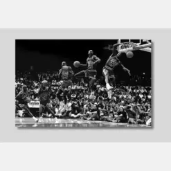 Michael Jordan Slum Dunk Canvas Jordan Slum Dunk Wallpaper Gift For Basketball Lover Ready To Hang Canvas Motivational Hype Christmas Gift