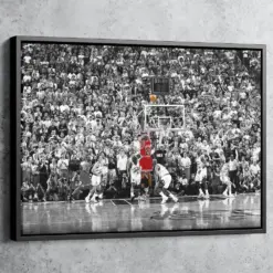 Michael Jordan - The Final Poster Slam Dunk Basketball Canvas Wall Art