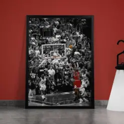 Michael Jordan The Last Shot Basketball Canvas Poster