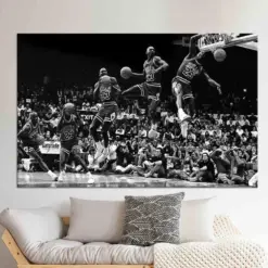 Michael Jordan Wall Art Michael Jordan Poster Basketball Poster Basketball Print Sport Wall Art Sport Canvas Jordan Print