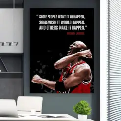 Michael Jordan Wall Art Motivational Quote Canvas Print Office Wall Art Basketball Canvas Decor Michael Jordan Quote Inspirational Sign