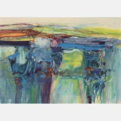 Mid Century Abstract Trio Grande Vista By Carole Myers