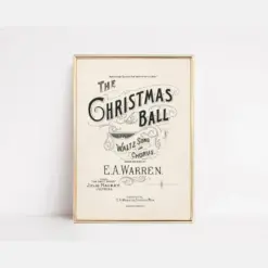 Minimalist Christmas Wall Art | Vintage Christmas Print | Antique Christmas Poster | Neutral Christmas Decor | | Drinkable Art
