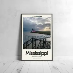 Mississippi Poster - Oil Painting Technique | United States Wall Art | & Printed Travel Prints | Animalistic Home Decor