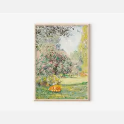 Monet Cat Poster Monet Art Print Orange Cat Print Orange Cat Gift Funny Cat Print Monet Floral Print