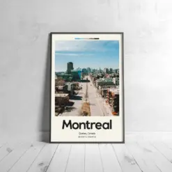 Montreal City Poster - Oil Painting Technique | North American Wall Art | & Printed Travel Prints | Animalistic Home Decor