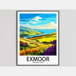 Moor Travel Poster Moor Print National Park Art Print Moor Gift Moor Wall Art Moor Artwork National Park Decor