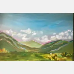 Morning Vista Painting Original Landscape Painting Blue Ridge Va Mountains Art Grand Millennial Over The Fireplace Painting