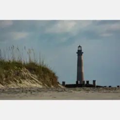 Morris Island Lighthouse - Folly Beach Photography Coastal South Carolina Ocean Scene Summertime Print Art Beach Art Coastal Decor