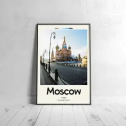 Moscow Poster - Oil Painting Technique | European Wall Art | & Printed Travel Prints | Animalistic Home Decor