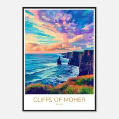 Mother Ireland Emerald Edges Wall Art Cliffs Of Mother Island's Rugged Beauty Captured In Wall Art