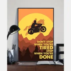 Motorcycle Biker Canvas Prints Stop When You Are Done Vintage Wall Art Gifts Vintage Home Wall Decor Canvas